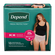 KIMBERLY-CLARK DEPEND PROTECTIVE UNDERWEAR, 18 per pack, 2 packs per case