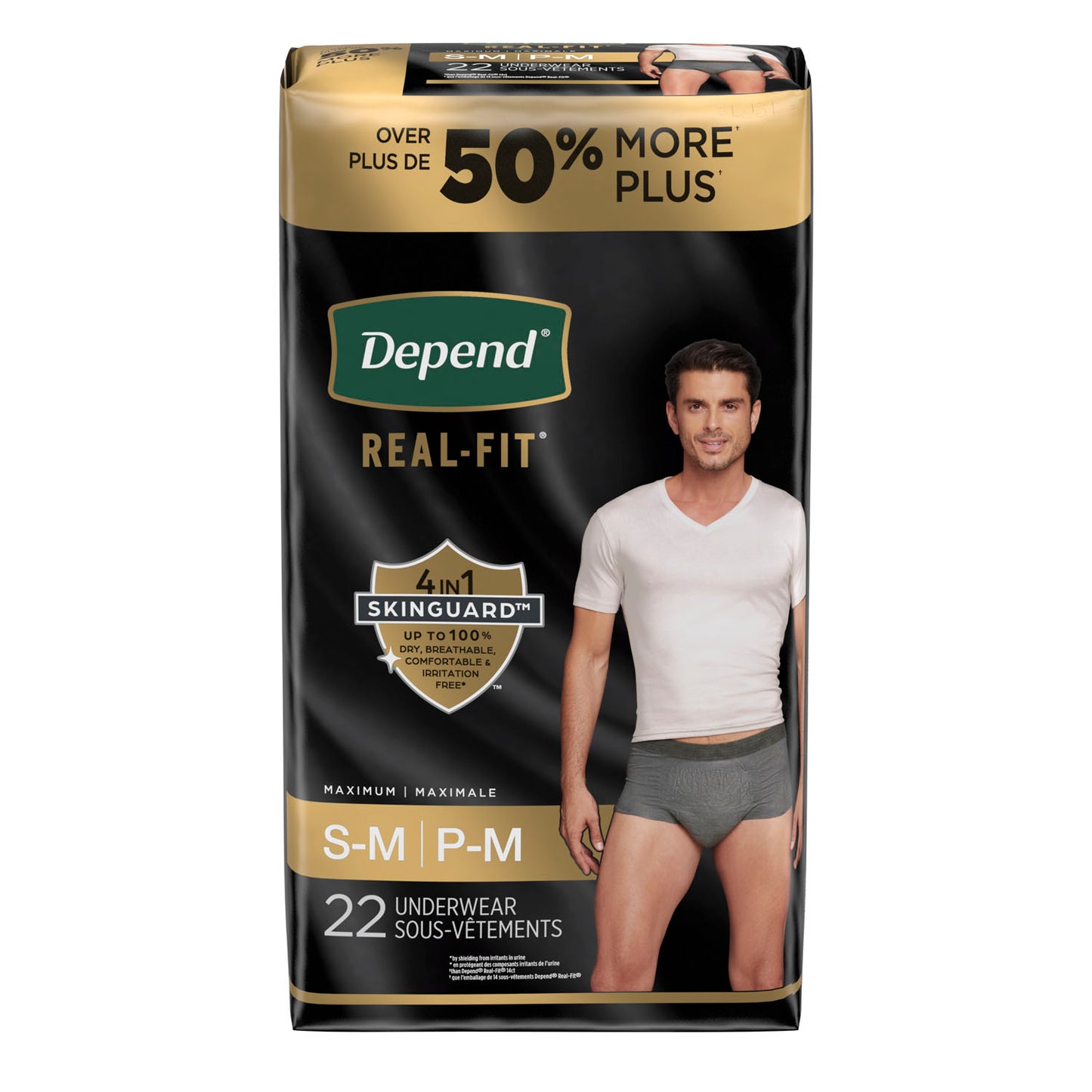 KIMBERLY-CLARK DEPEND PREMIUM UNDERWEAR, 22 per pack, 2 packs per case