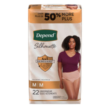 KIMBERLY-CLARK DEPEND SILHOUETTE MAXIMUM BRIEFS, 22 per pack, 2 packs per case
