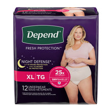 KIMBERLY-CLARK DEPEND NIGHT DEFENSE UNDERWEAR, 12 per pack, 4 packs per case