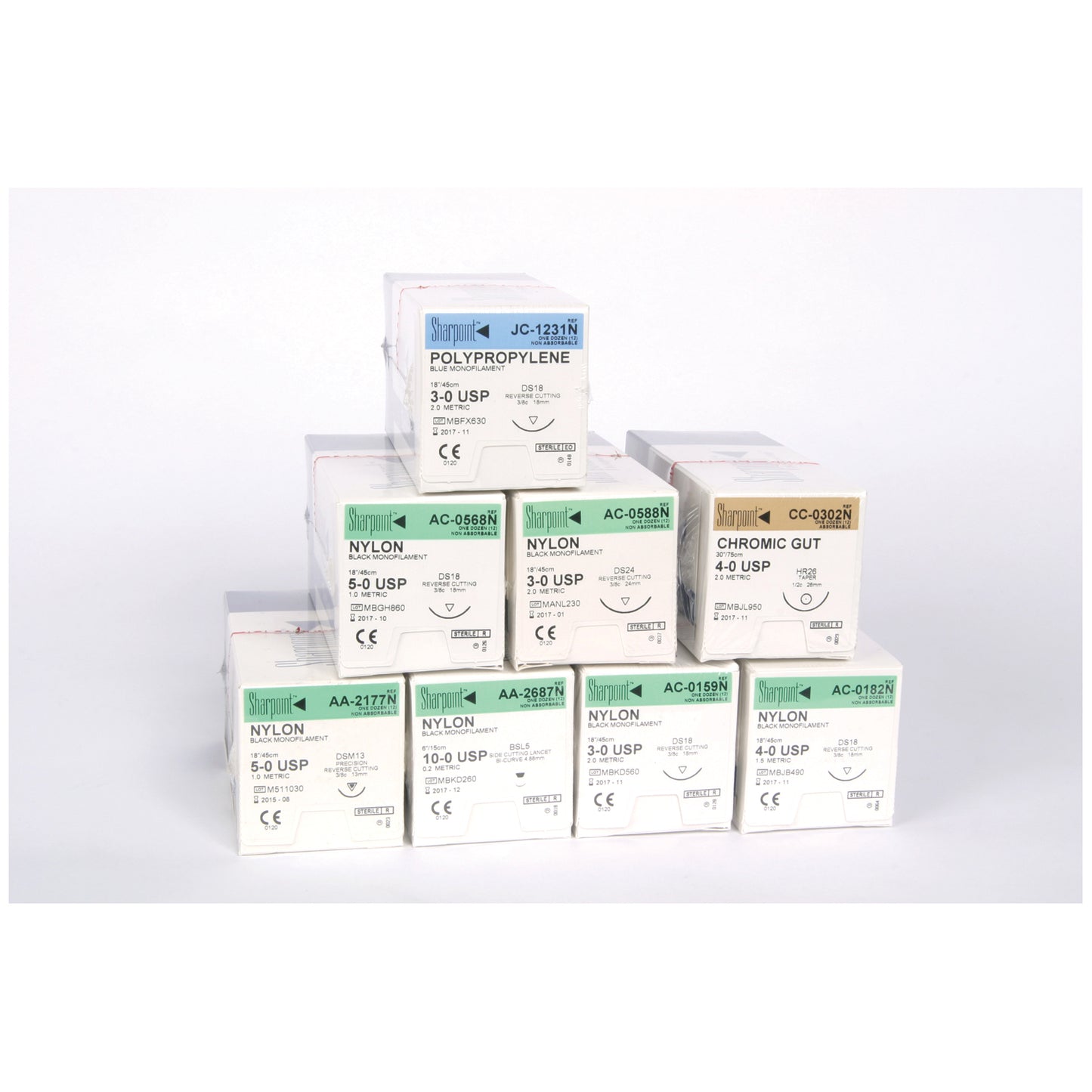 SURGICAL SPECIALTIES LOOK OFFICE & PLASTIC SURGERY SUTURES, 12 per box