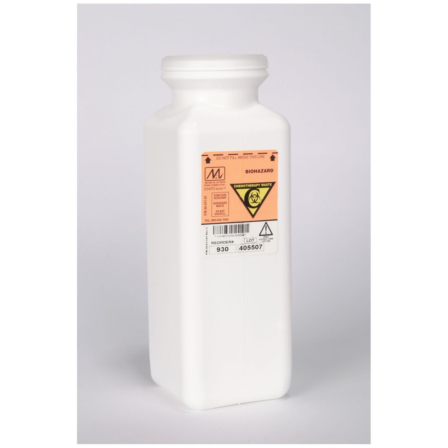 MEDEGEN CHEMOTHERAPY SHARPS CONTAINERS, 20 per case