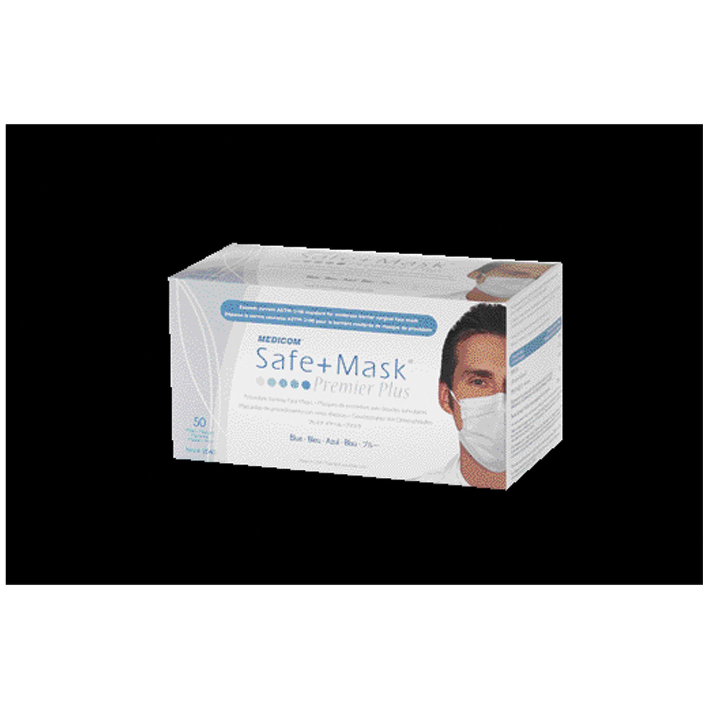 MEDICOM SAFEMASK PREMIER PLUS L2, 50 per box, 10 boxes per case