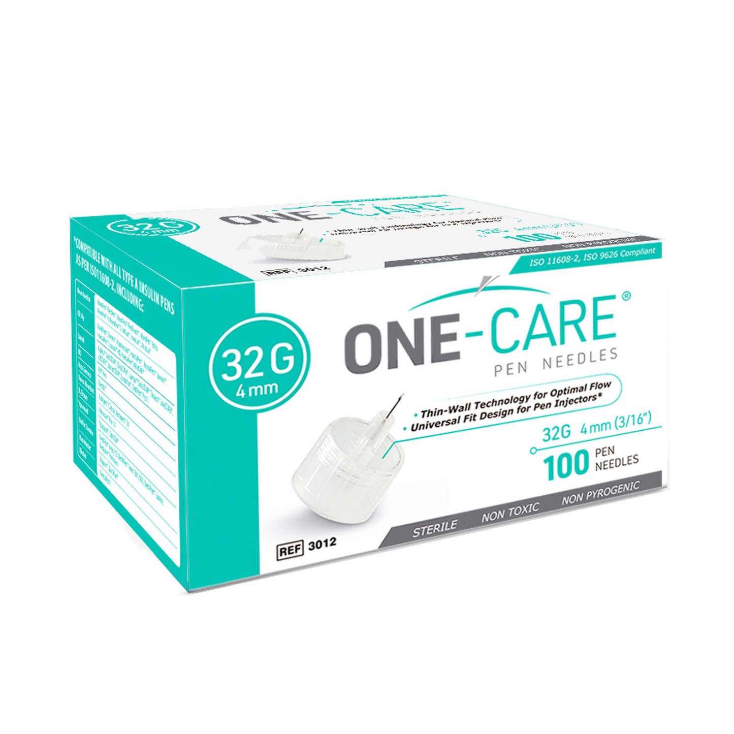MEDIVENA ONE-CARE PEN NEEDLES, 100 per box