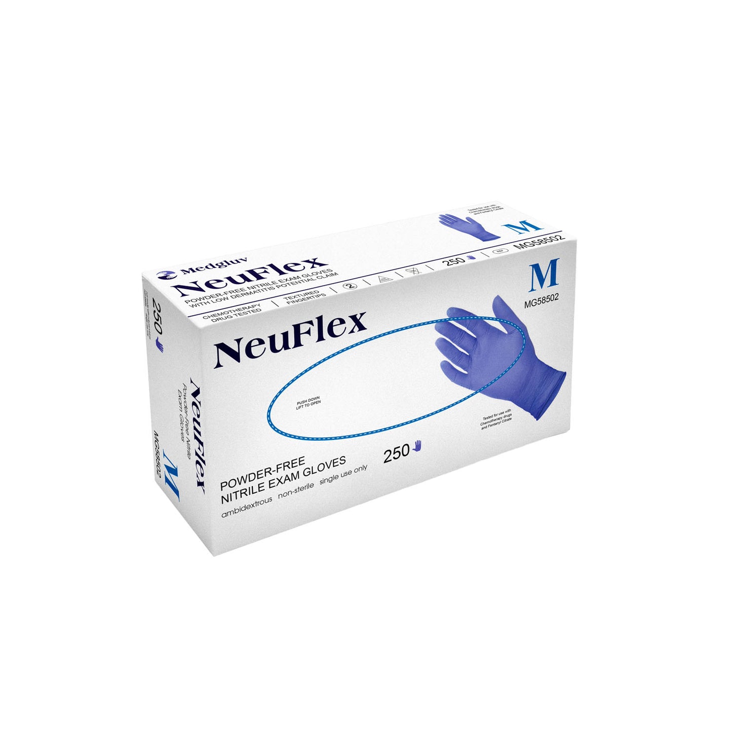 MEDGLUV NEWUFLEX NITRILE EXAM GLOVE, 230 per box, 10 boxes per case