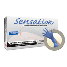 ANSELL MICROFLEX SENSATION POWDER-FREE NITRILE EXAM GLOVES, 100 per box, 10 boxes per case