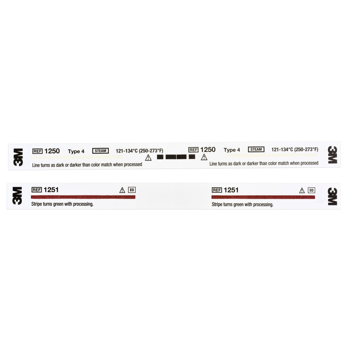 SOLVENTUM COMPLY EO & STEAM CHEMICAL INDICATOR STRIPS, 240 per box, 4 boxes per case