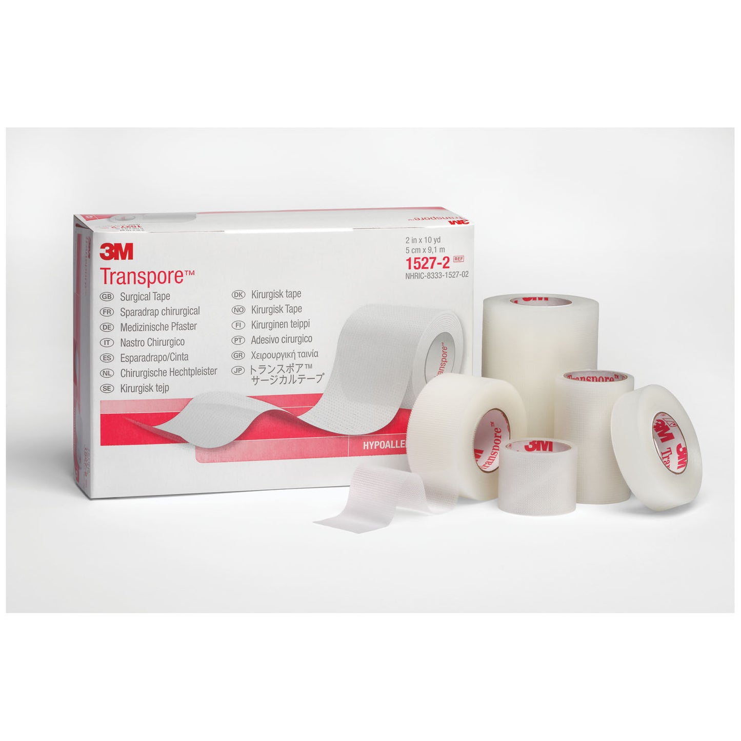SOLVENTUM TRANSPORE SURGICAL TAPE, 6 rolls per box, 10 boxes per case