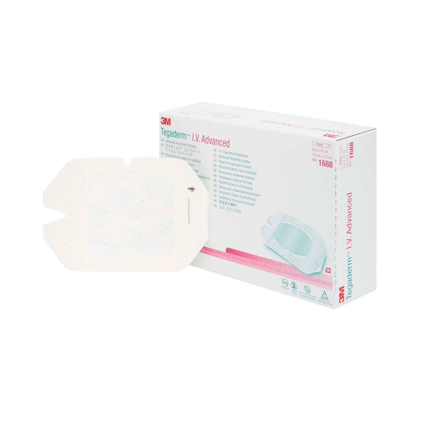 SOLVENTUM TEGADERM IV ADVANCED SECUREMENT DRESSING, 50 per box, 4 boxes per case