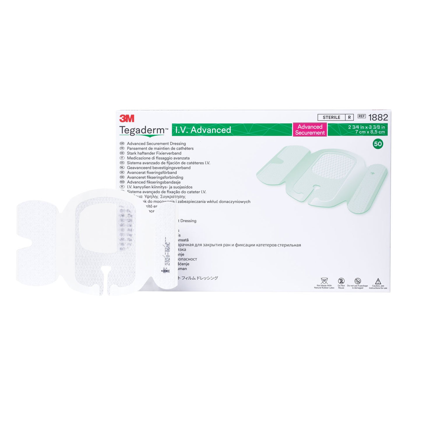 SOLVENTUM TEGADERM IV ADVANCED SECUREMENT DRESSING, 50 per box, 4 boxes per case