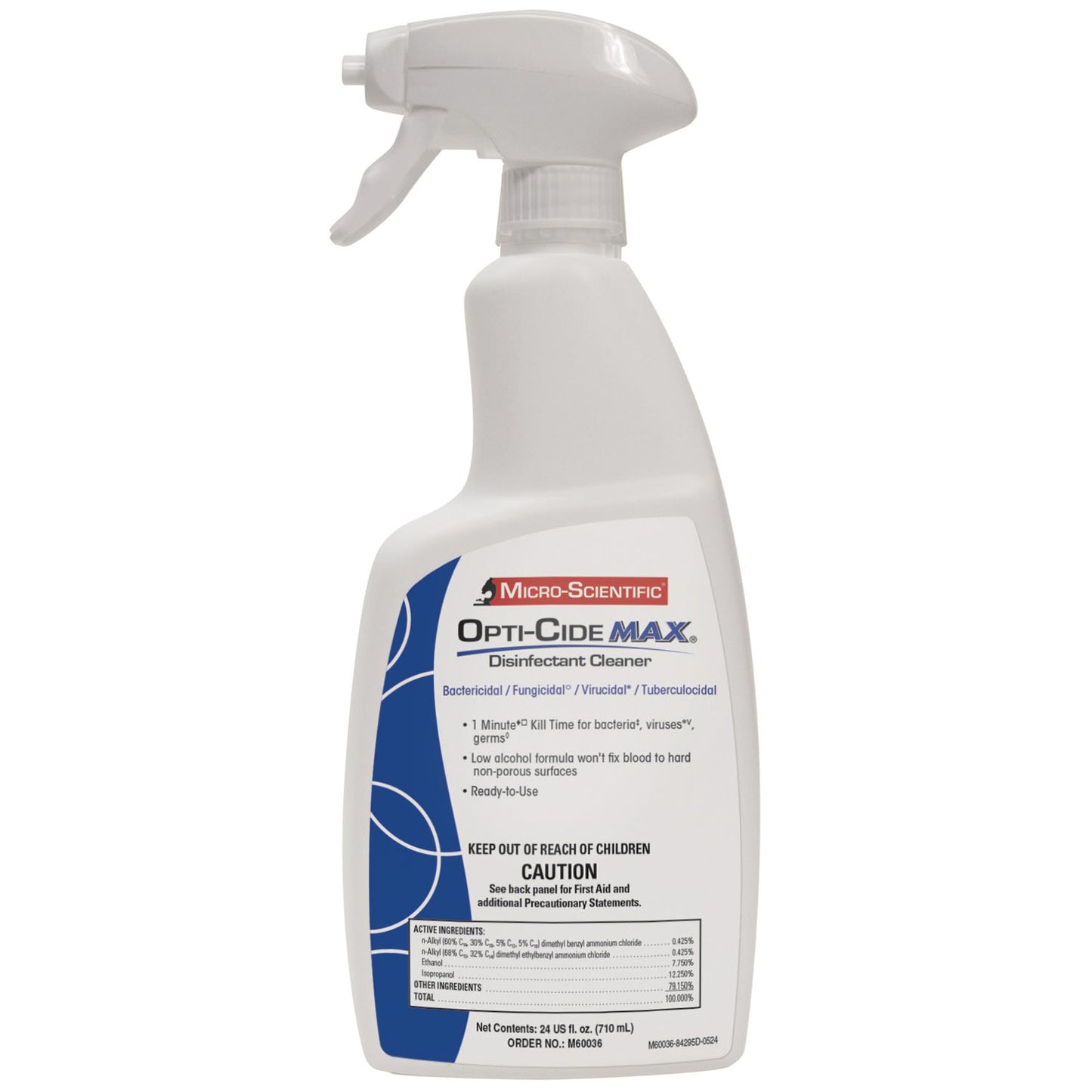 MICRO-SCIENTIFIC OPTI-CIDE MAX DISINFECTANT CLEANER, 12 per case