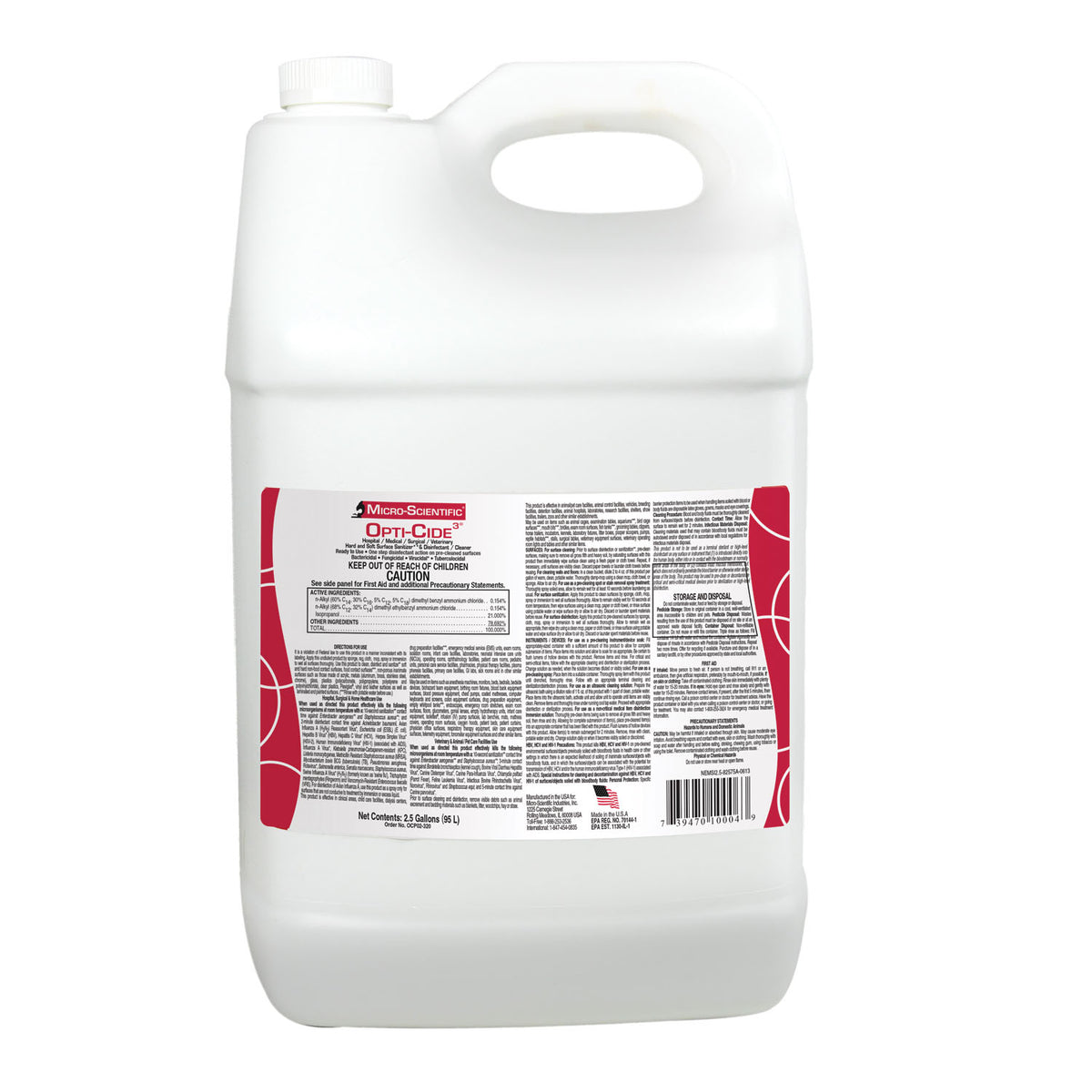 MICRO-SCIENTIFIC OPTI-CIDE3 DISINFECTANT, 2 per case