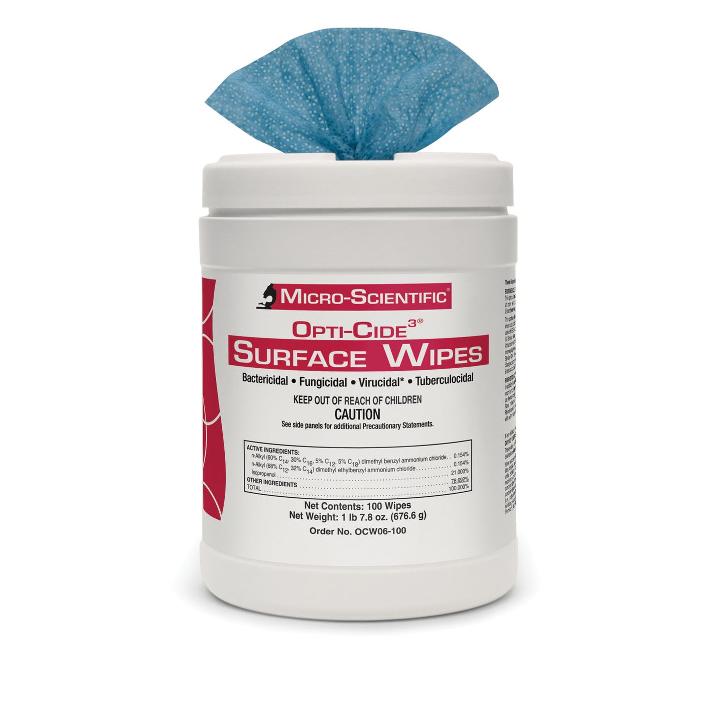 MICRO-SCIENTIFIC OPTI-CIDE3 DISINFECTANT SURFACE WIPES
