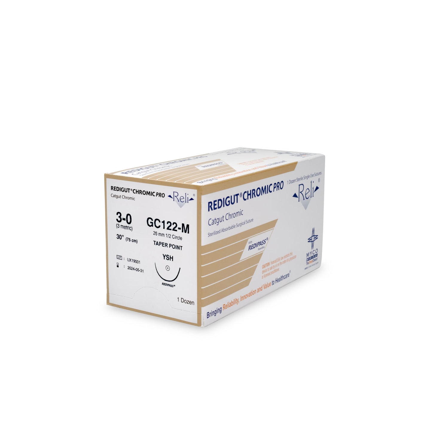 MYCO RELI PRO SUTURE, 12 per box