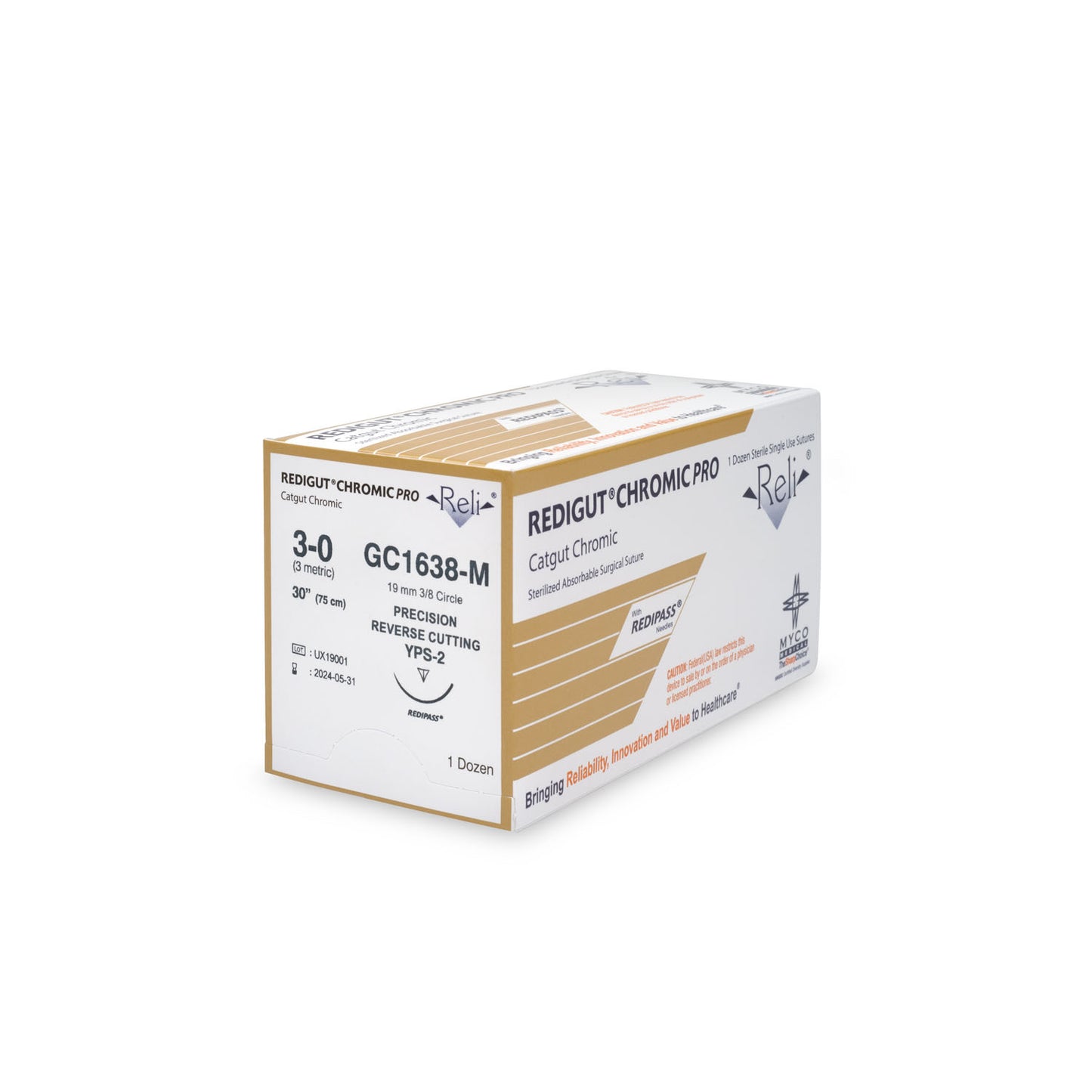 MYCO RELI PRO SUTURE, 12 per box
