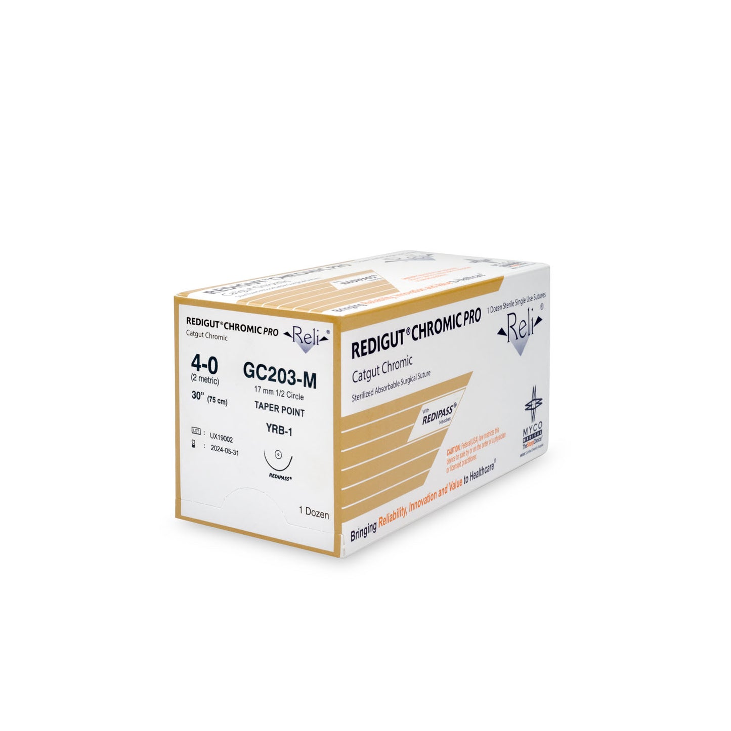 MYCO RELI PRO SUTURE, 12 per box