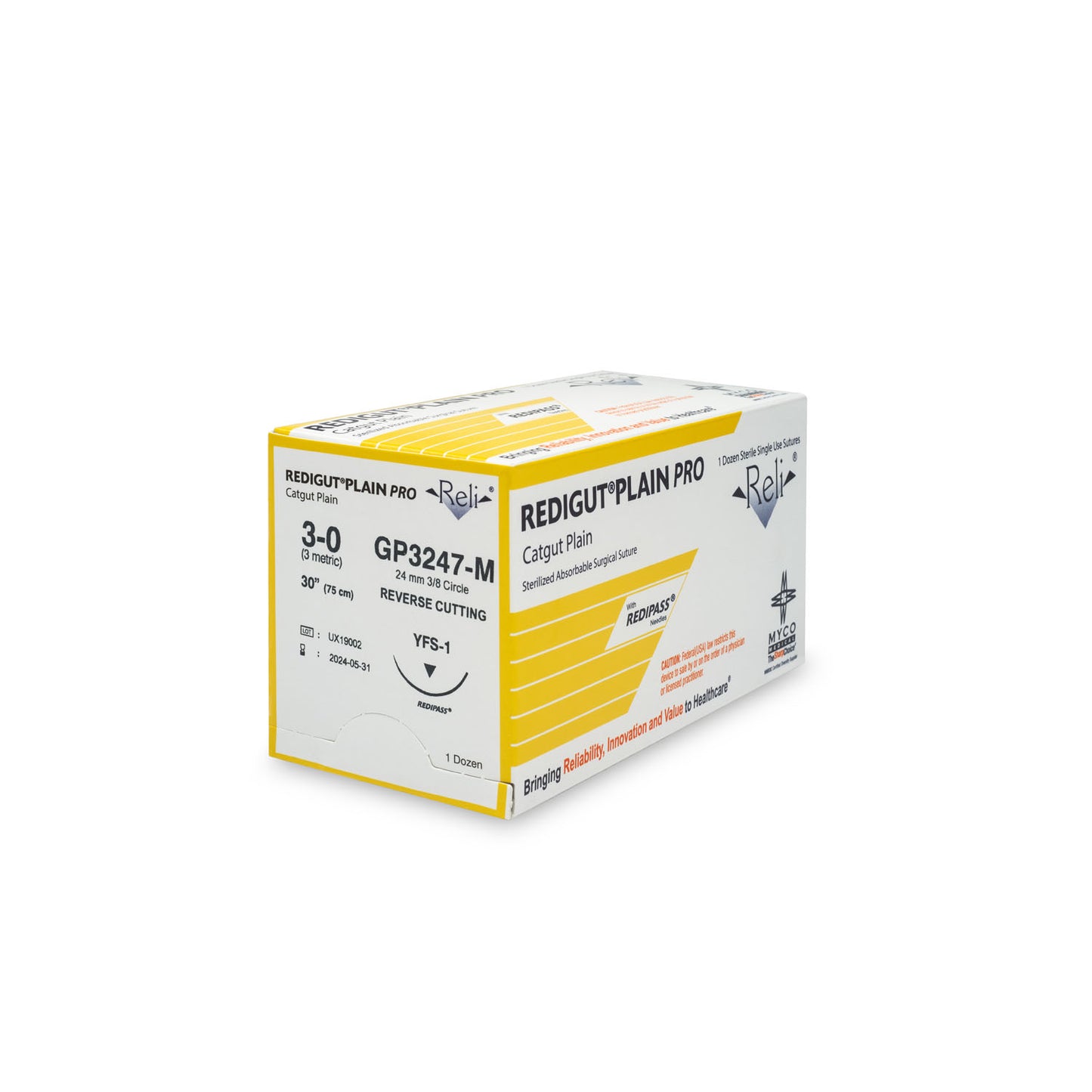 MYCO RELI PRO SUTURE, 12 per box