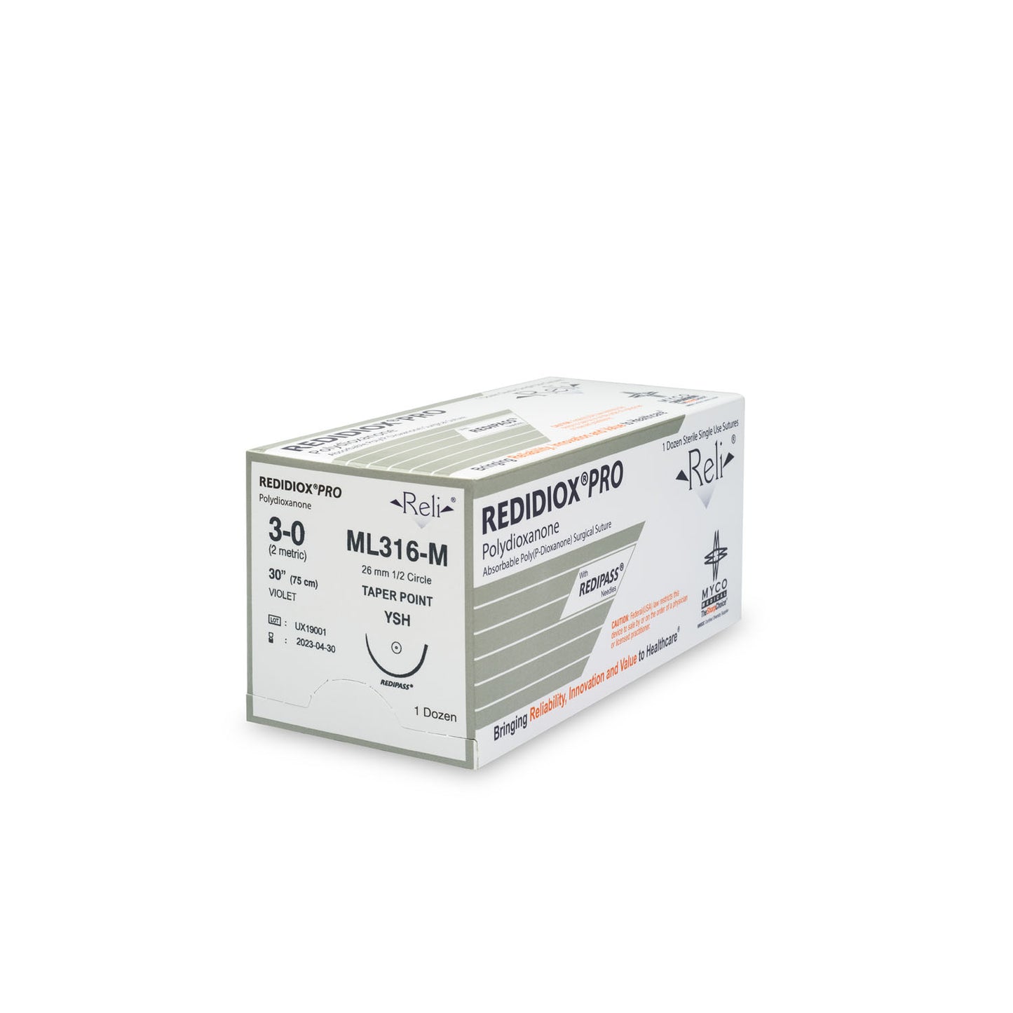 MYCO RELI PRO SUTURE, 12 per box