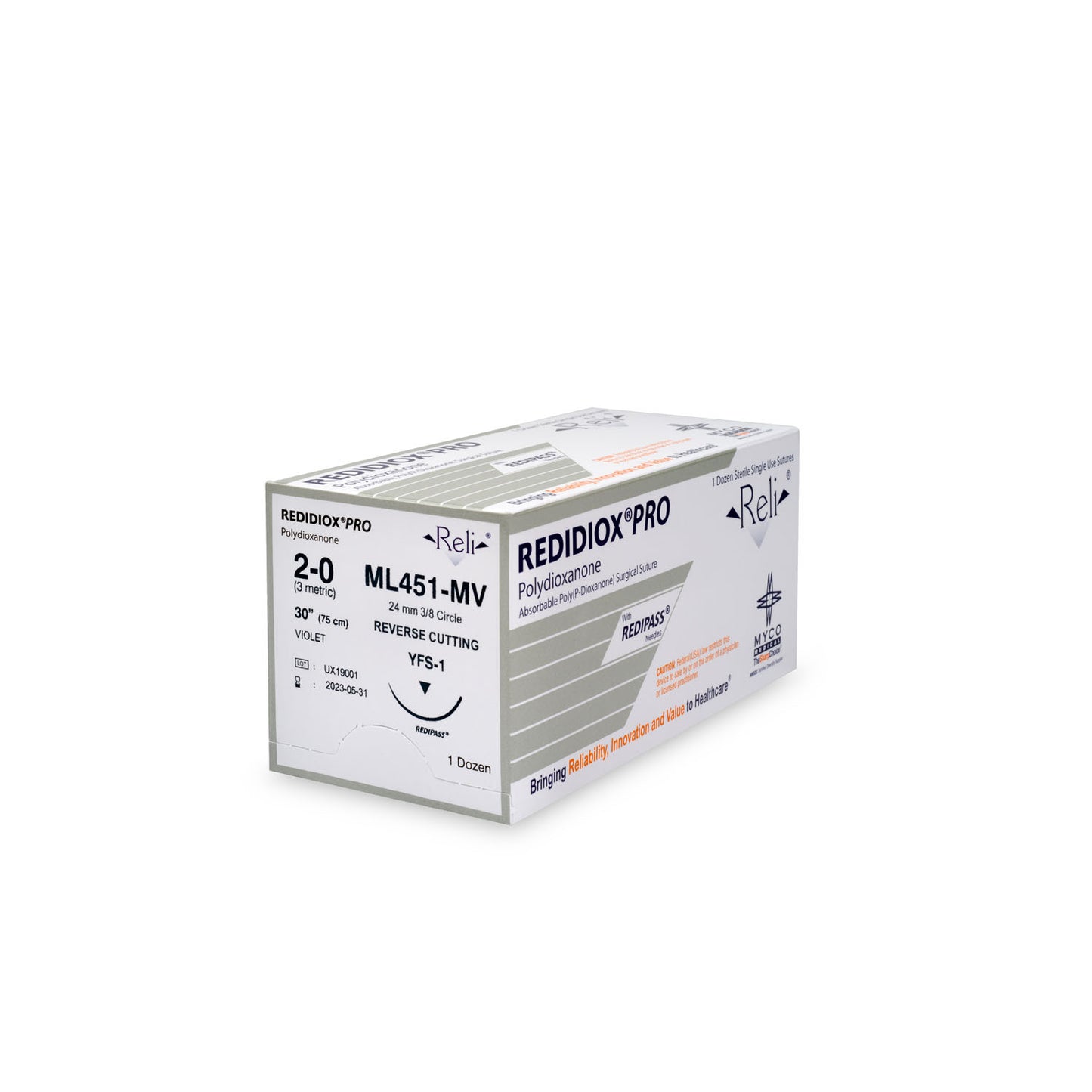 MYCO RELI PRO SUTURE, 12 per box