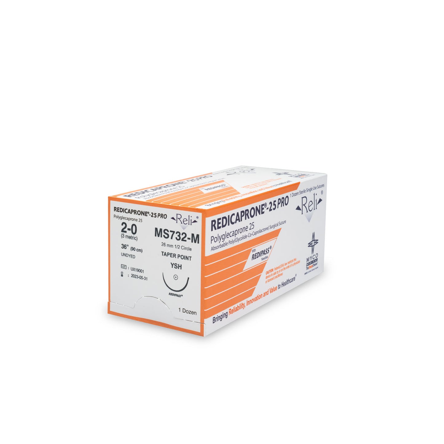 MYCO RELI PRO SUTURE, 12 per box