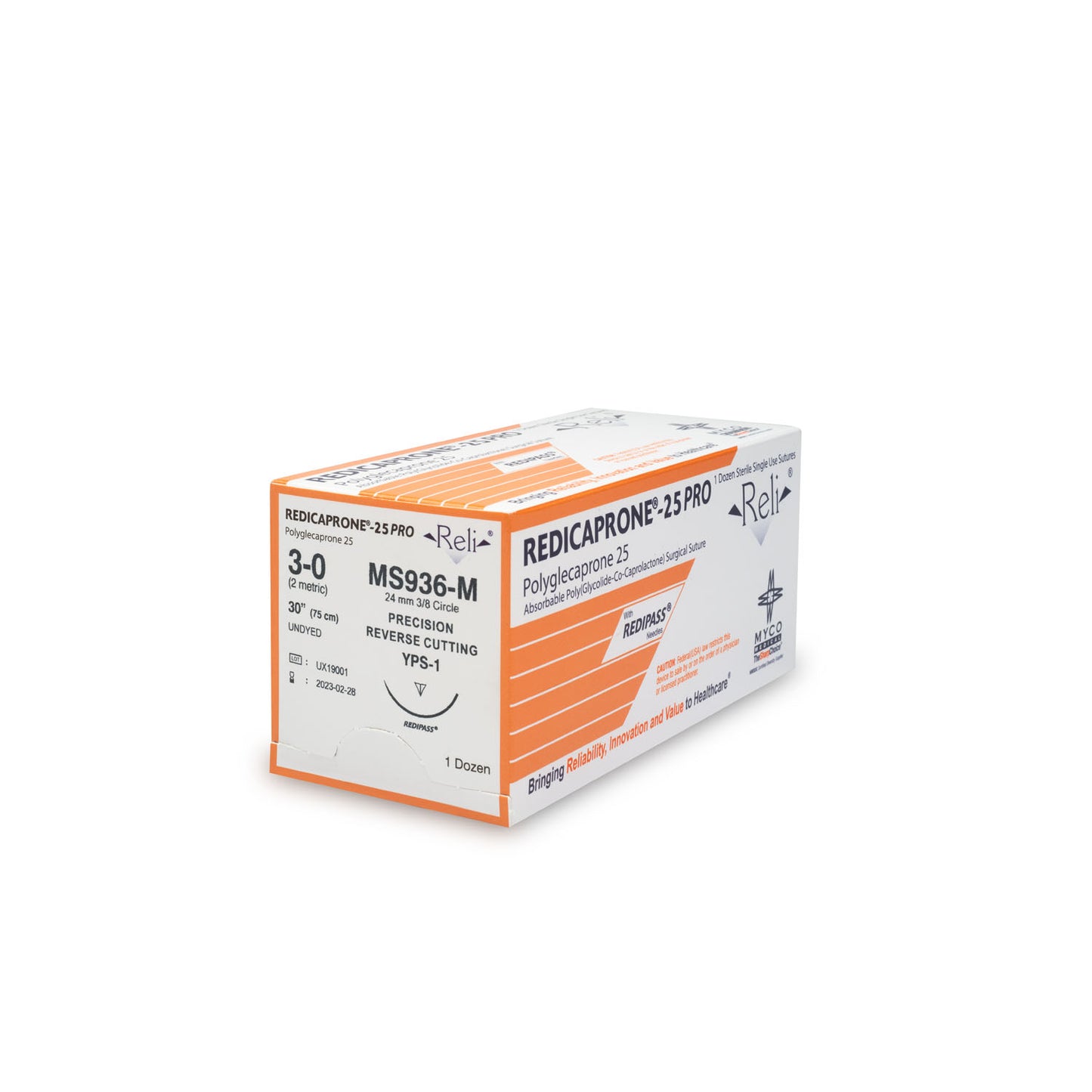 MYCO RELI PRO SUTURE, 12 per box