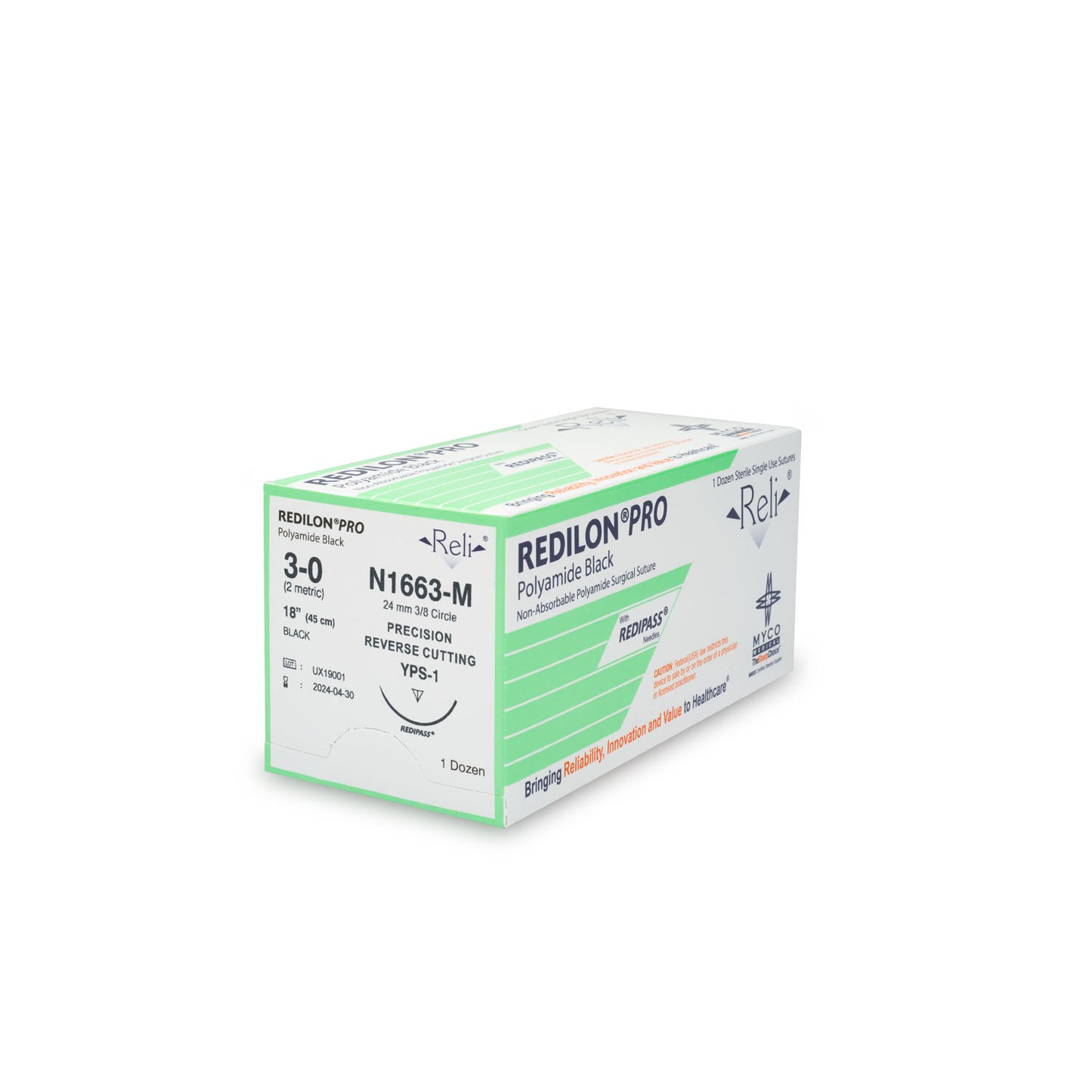 MYCO RELI PRO SUTURE, 12 per box