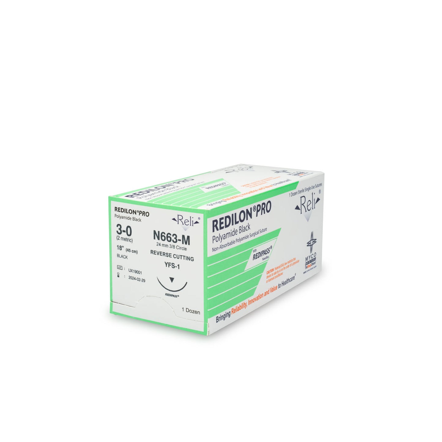 MYCO RELI PRO SUTURE, 12 per box