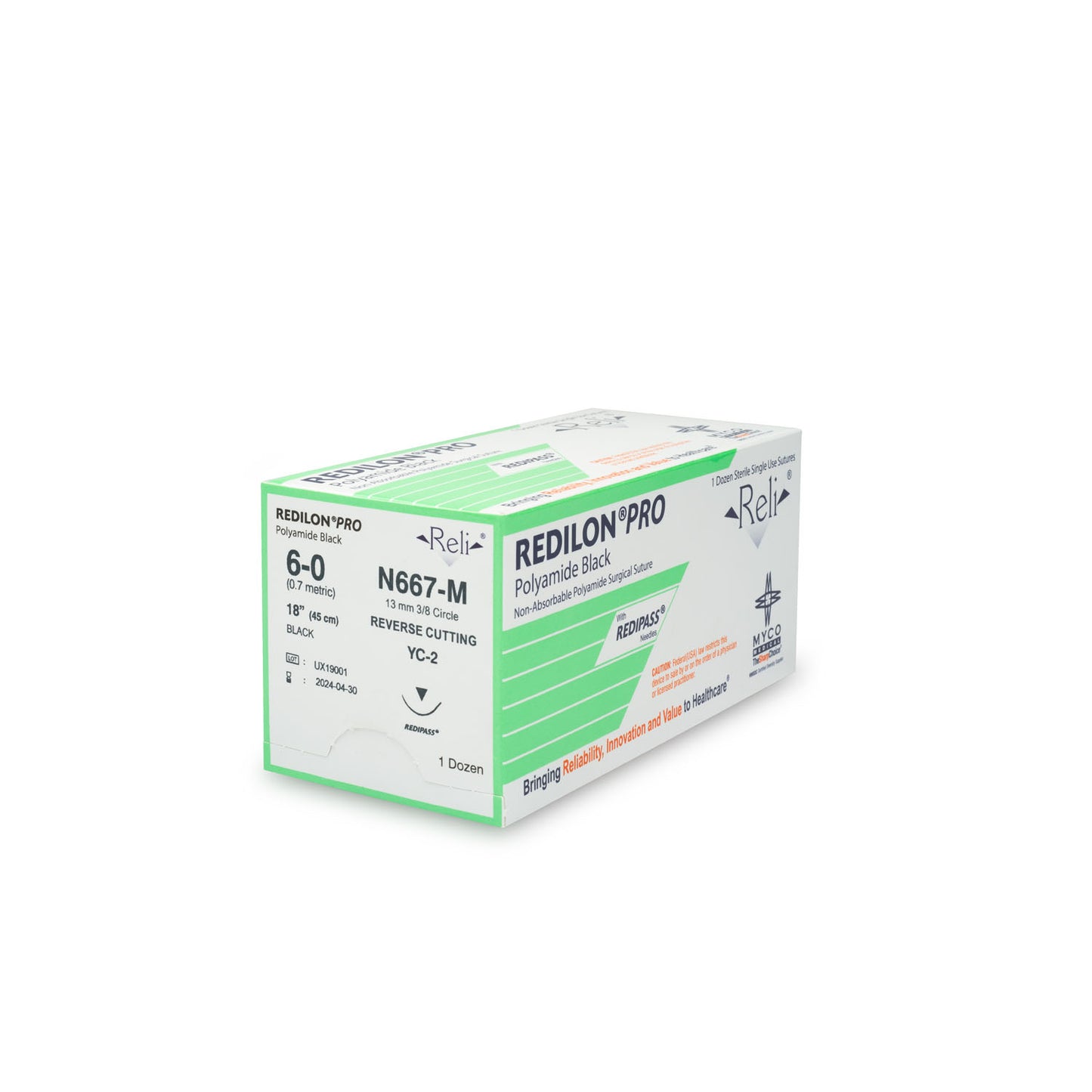 MYCO RELI PRO SUTURE, 12 per box