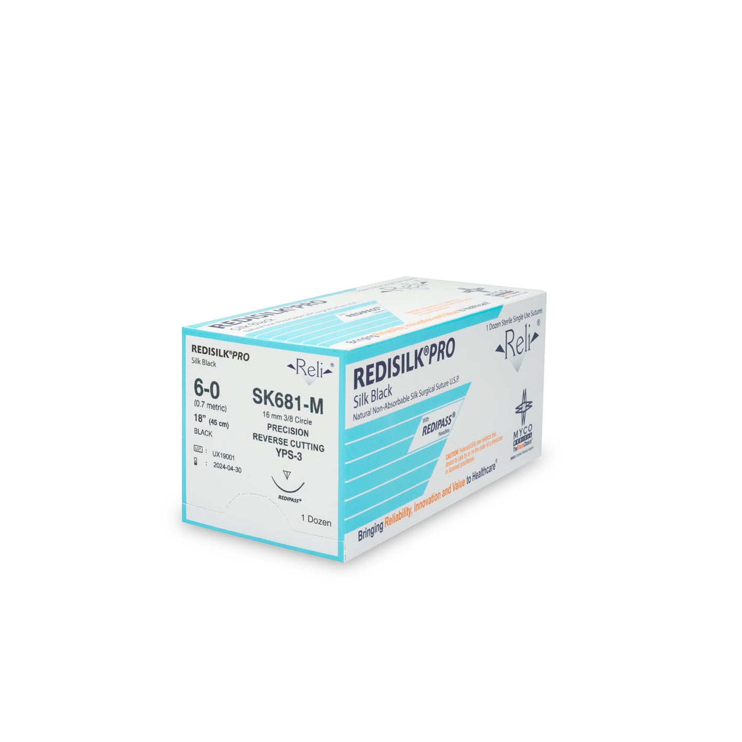 MYCO RELI PRO SUTURE, 12 per box