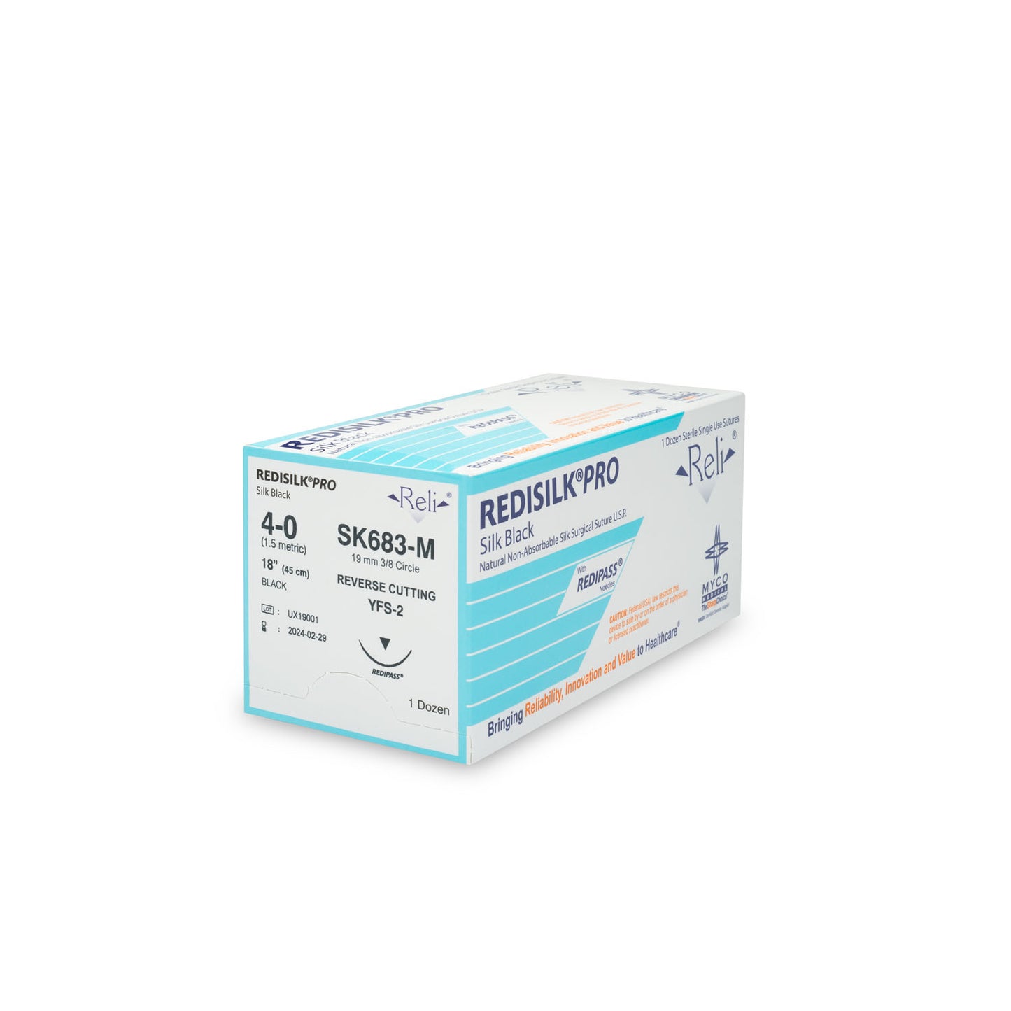 MYCO RELI PRO SUTURE, 12 per box