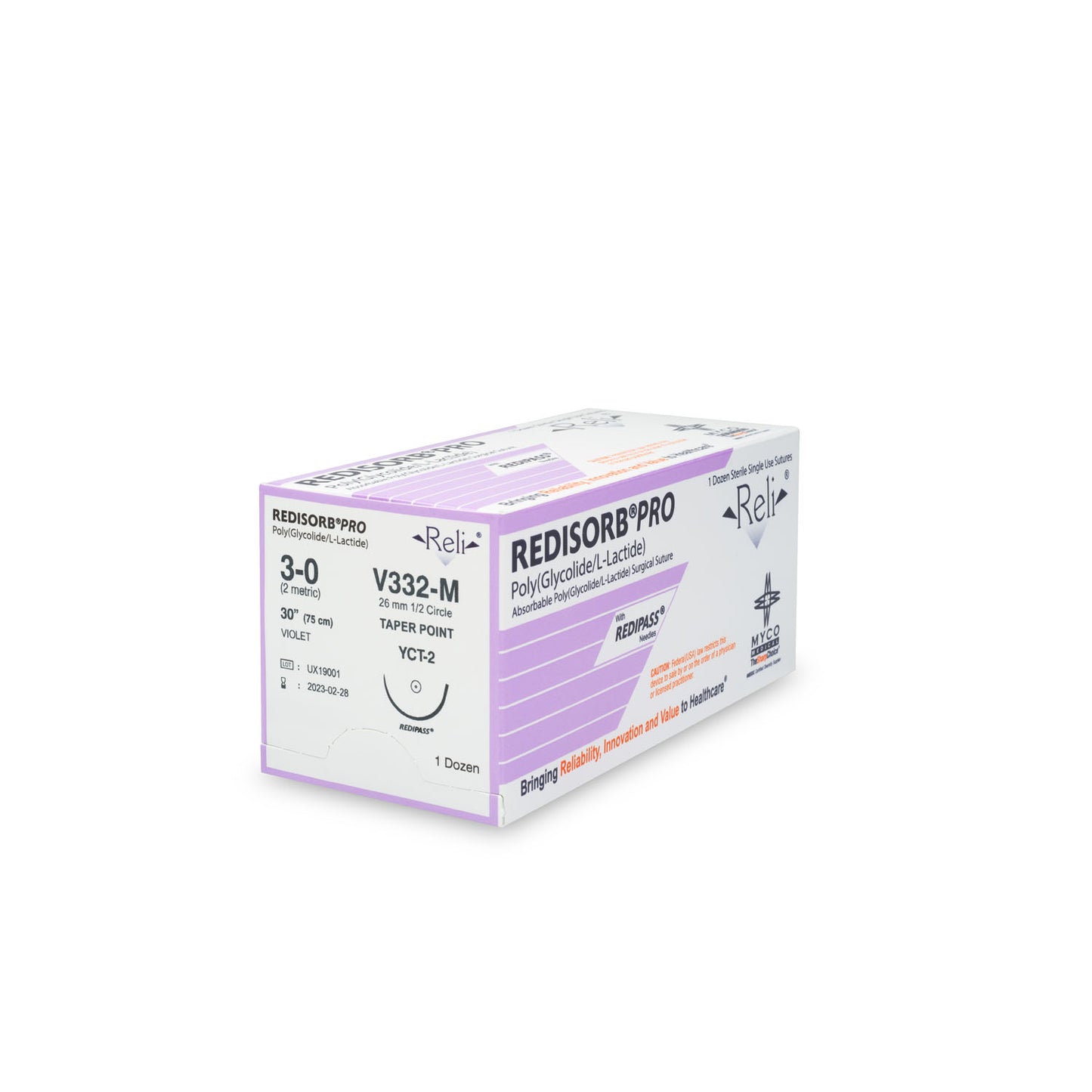 MYCO RELI PRO SUTURE, 12 per box