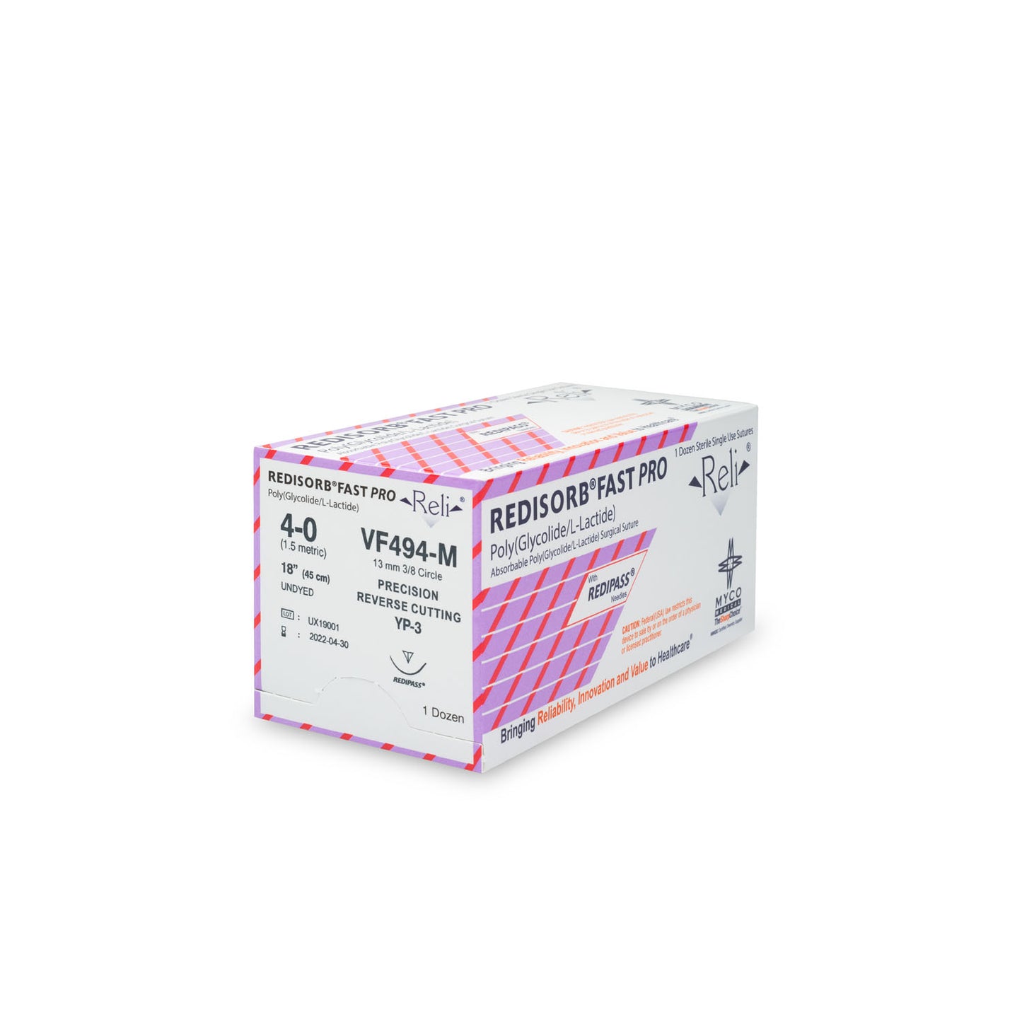 MYCO RELI PRO SUTURE, 12 per box