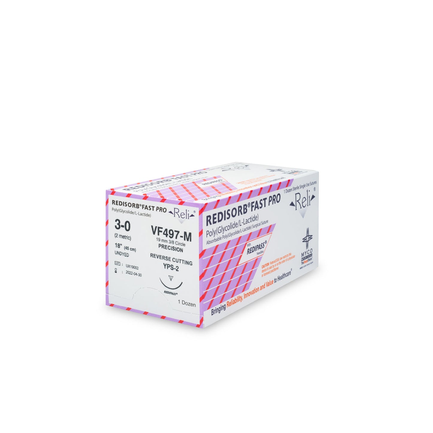 MYCO RELI PRO SUTURE, 12 per box