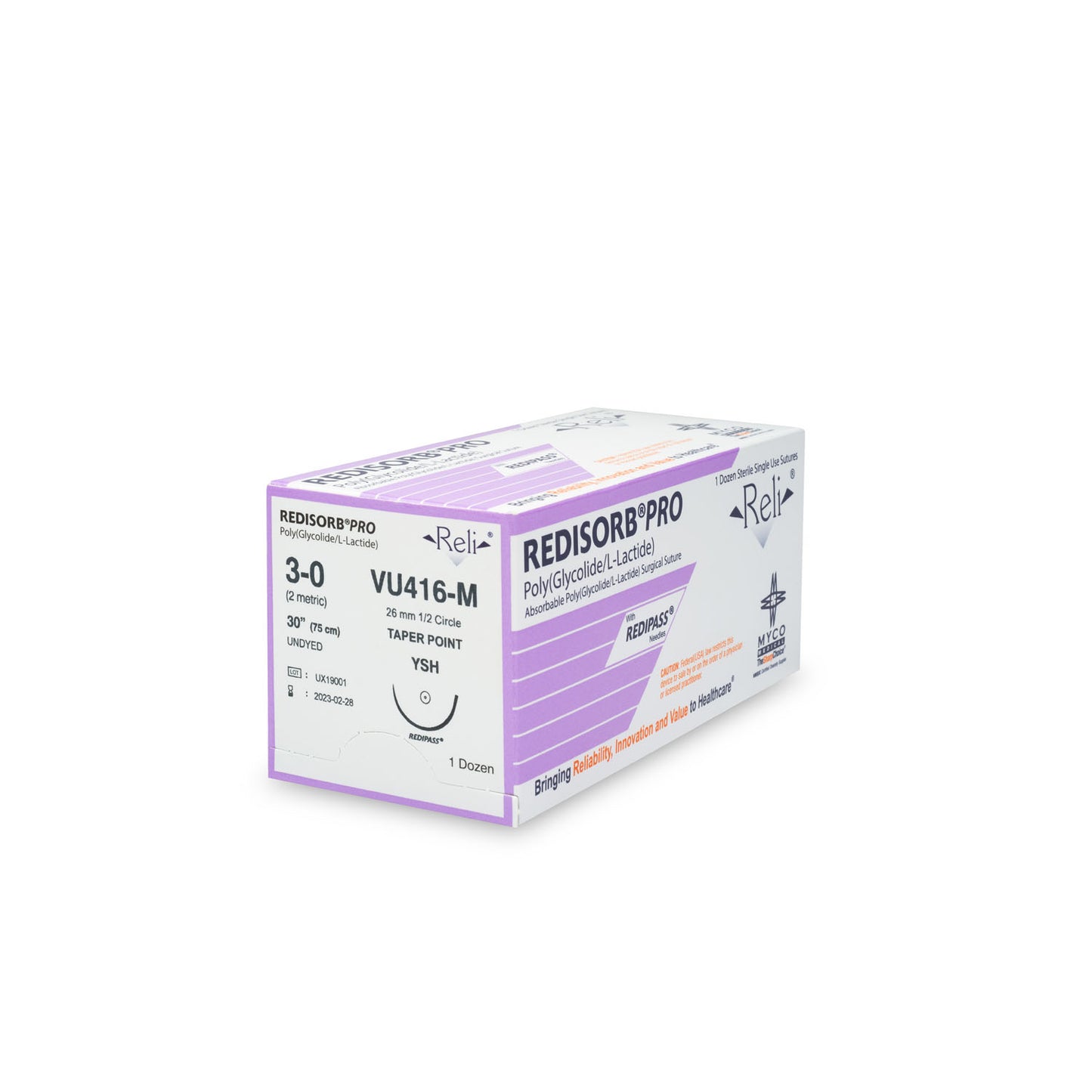 MYCO RELI PRO SUTURE, 12 per box