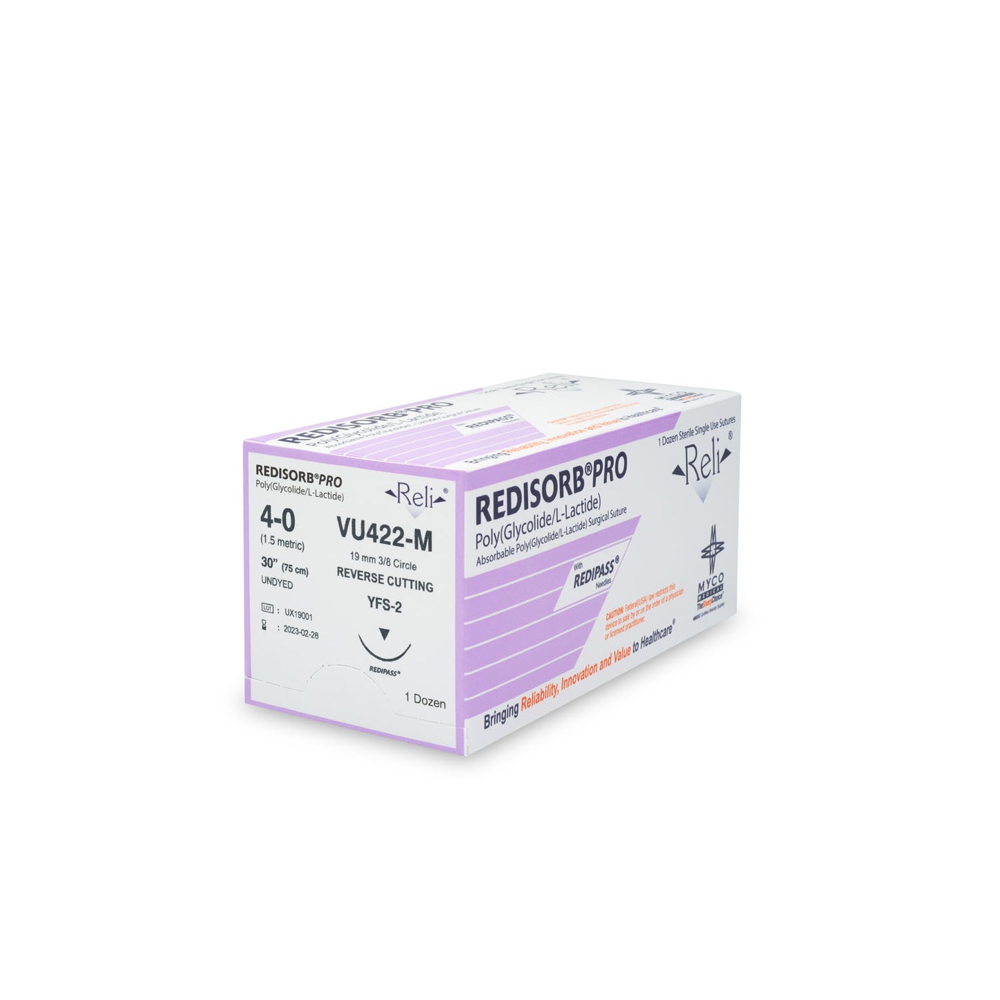 MYCO RELI PRO SUTURE, 12 per box