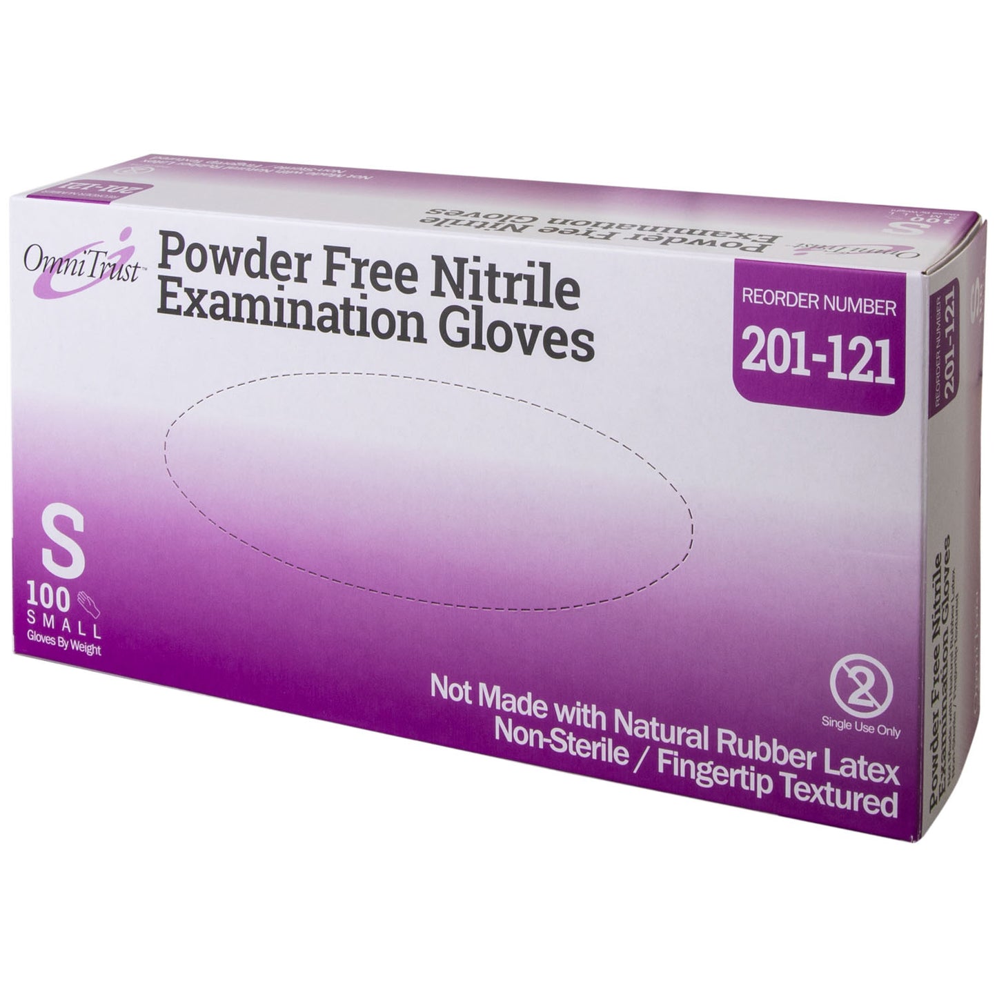 OMNI INTERNATIONAL OMNITRUST NITRILE POWDER FREE EXAMINATION GLOVE, 100 per box, 10 boxes per case