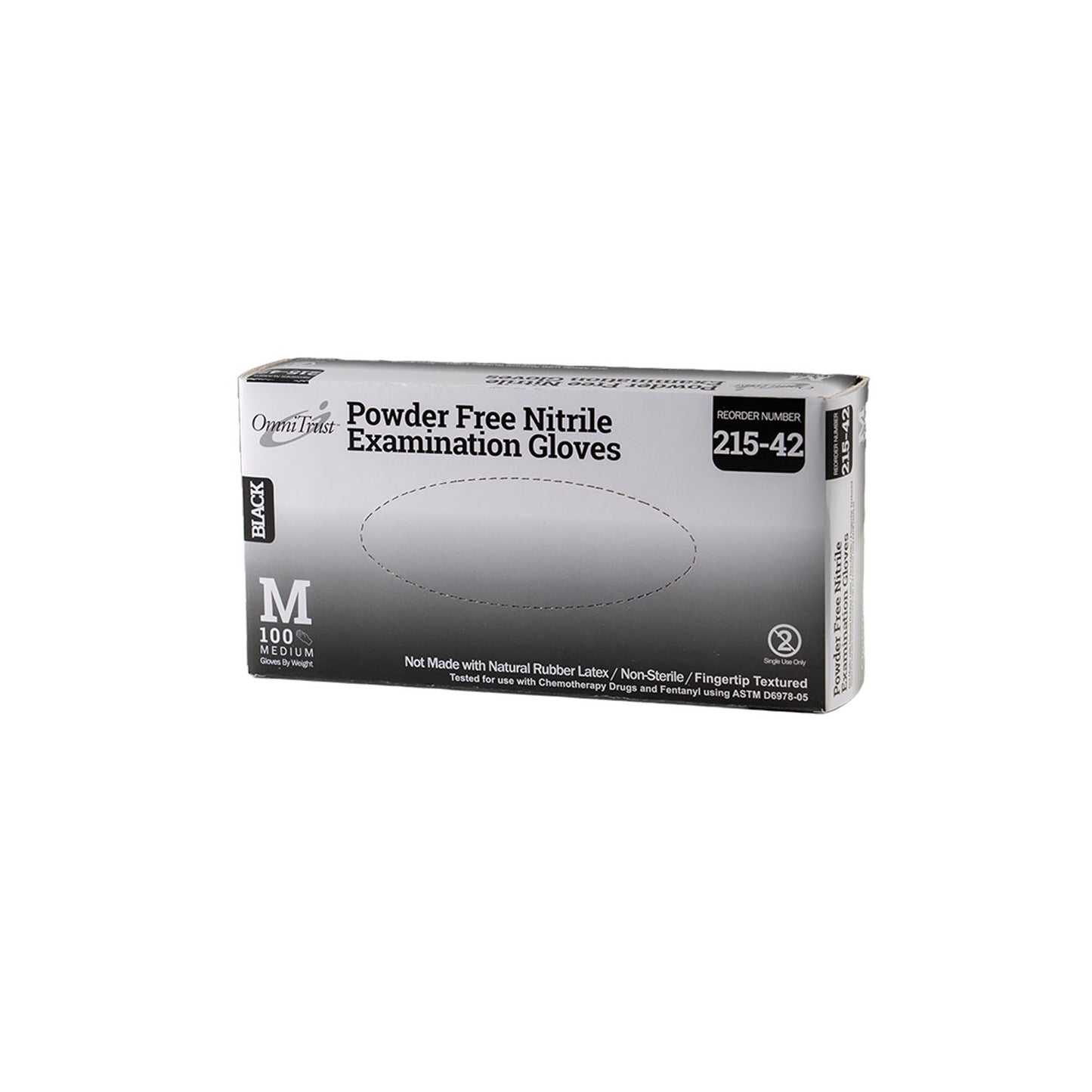 OMNI INTERNATIONAL OMNITRUST NITRILE POWDER FREE EXAMINATION GLOVE, 100 per box, 10 boxes per case
