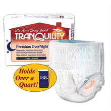 PRINCIPLE BUSINESS TRANQUILITY PREMIUM OVERNIGHT DISPOSABLE ABSORBENT UNDERWEAR, 16 per pack, 4 packs per case