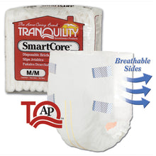 PRINCIPLE BUSINESS TRANQUILITY SMARTCORE DISPOSABLE BRIEFS, 12 per pack, 8 packs per case