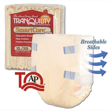 PRINCIPLE BUSINESS TRANQUILITY SMARTCORE DISPOSABLE BRIEFS, 12 per pack, 6 packs per case