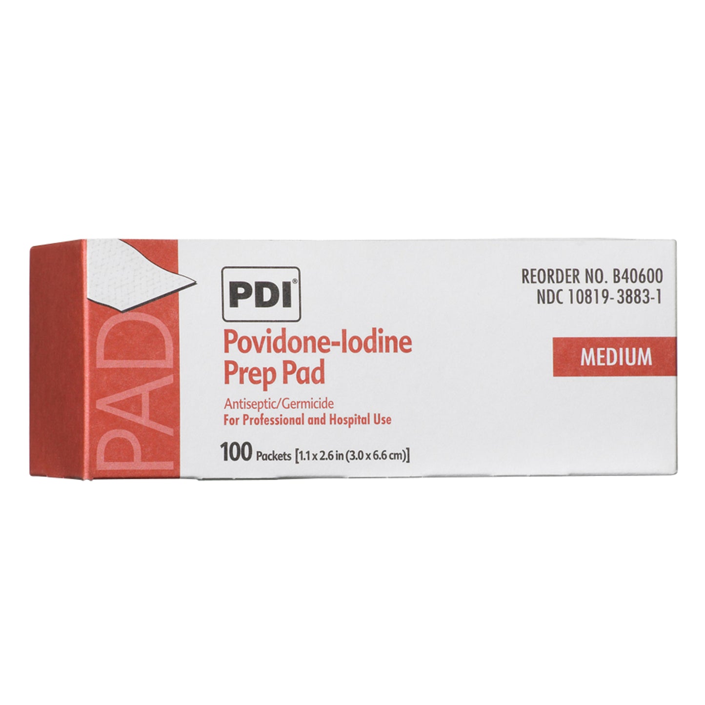 PDI PVP  IODINE PREP PAD, 100 packs per box, 10 boxes per case