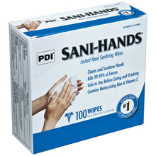 PDI SANI-HANDS INSTANT HAND SANITIZING WIPES, 100 per box, 10 boxes per case