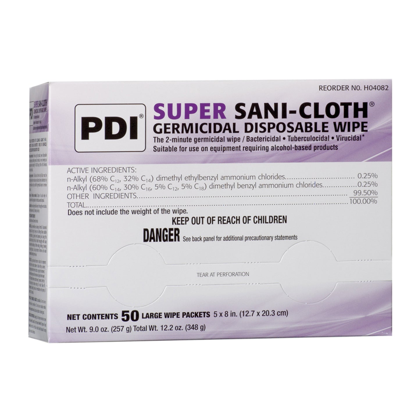 PDI SUPER SANI-CLOTH GERMICIDAL DISPOSABLE WIPE, 50 per box, 10 boxes per case