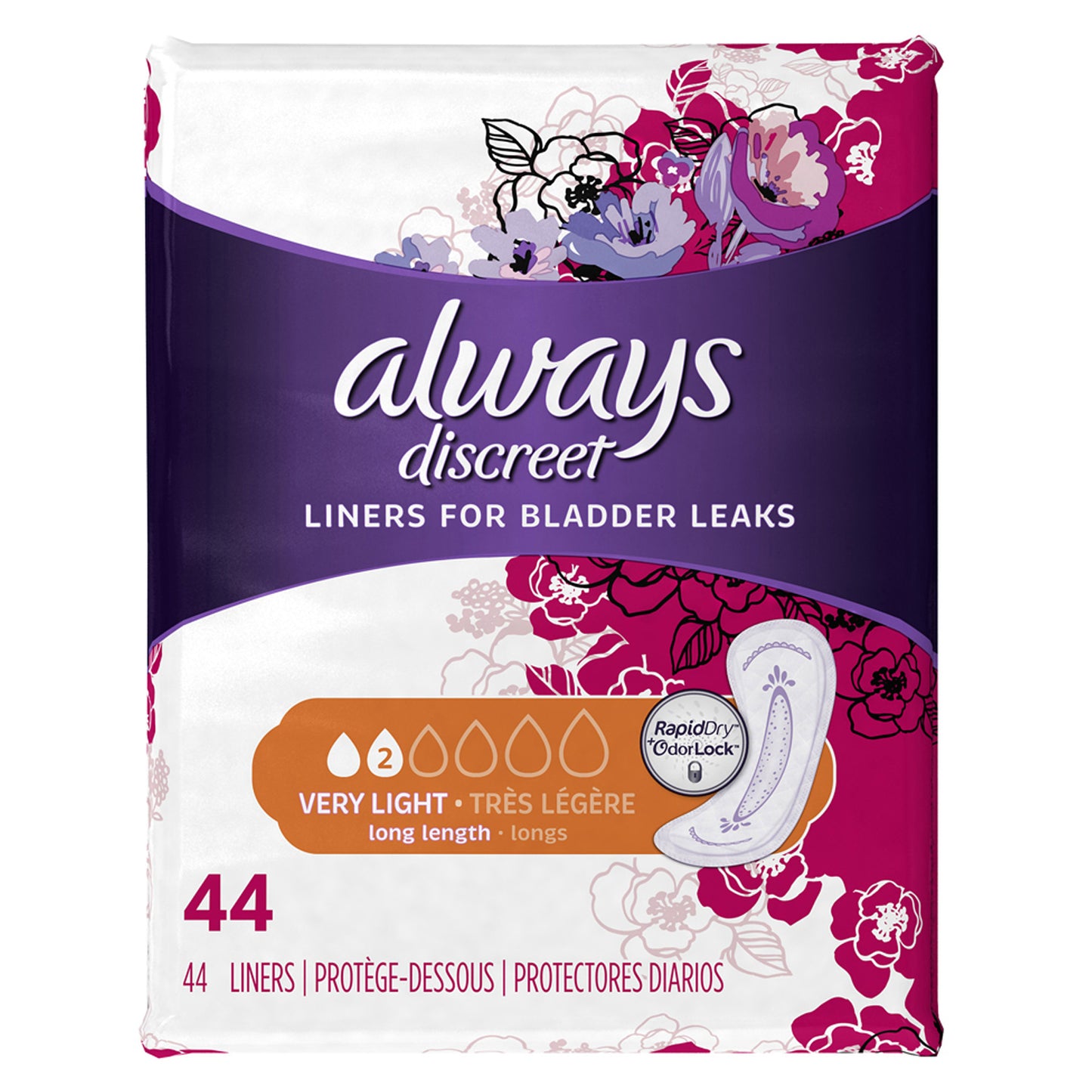 P&G DISTRIBUTING ALWAYS DISCREET, 132 per case