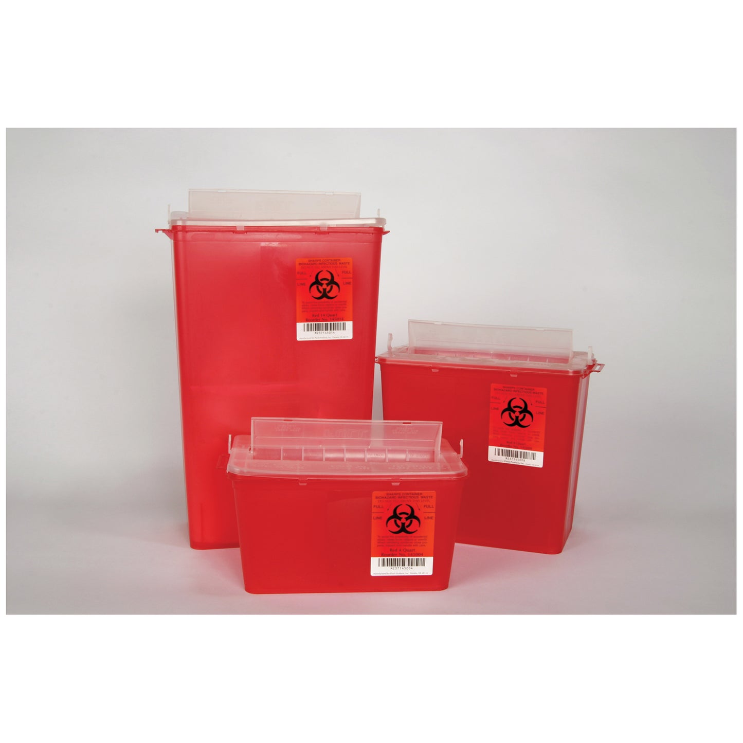 PLASTI HORIZONTAL ENTRY SHARPS CONTAINERS, 25 per case