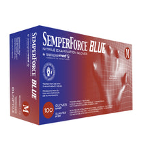 HARPS USA SEMPERFORCE NITRILE EXAM POWDER FREE TEXTURED GLOVE, 100 per box, 10 boxes per case