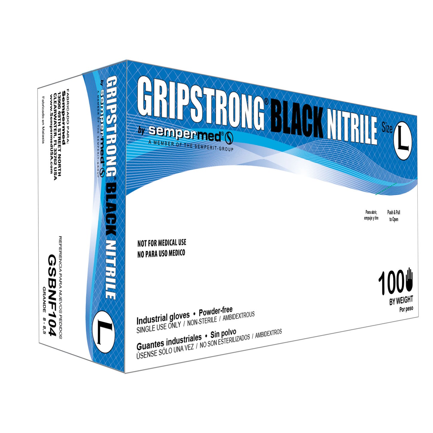HARPS USA GRIPSTRONG GENERAL PURPOSE NITRILE GLOVE, 100 per box, 10 boxes per case