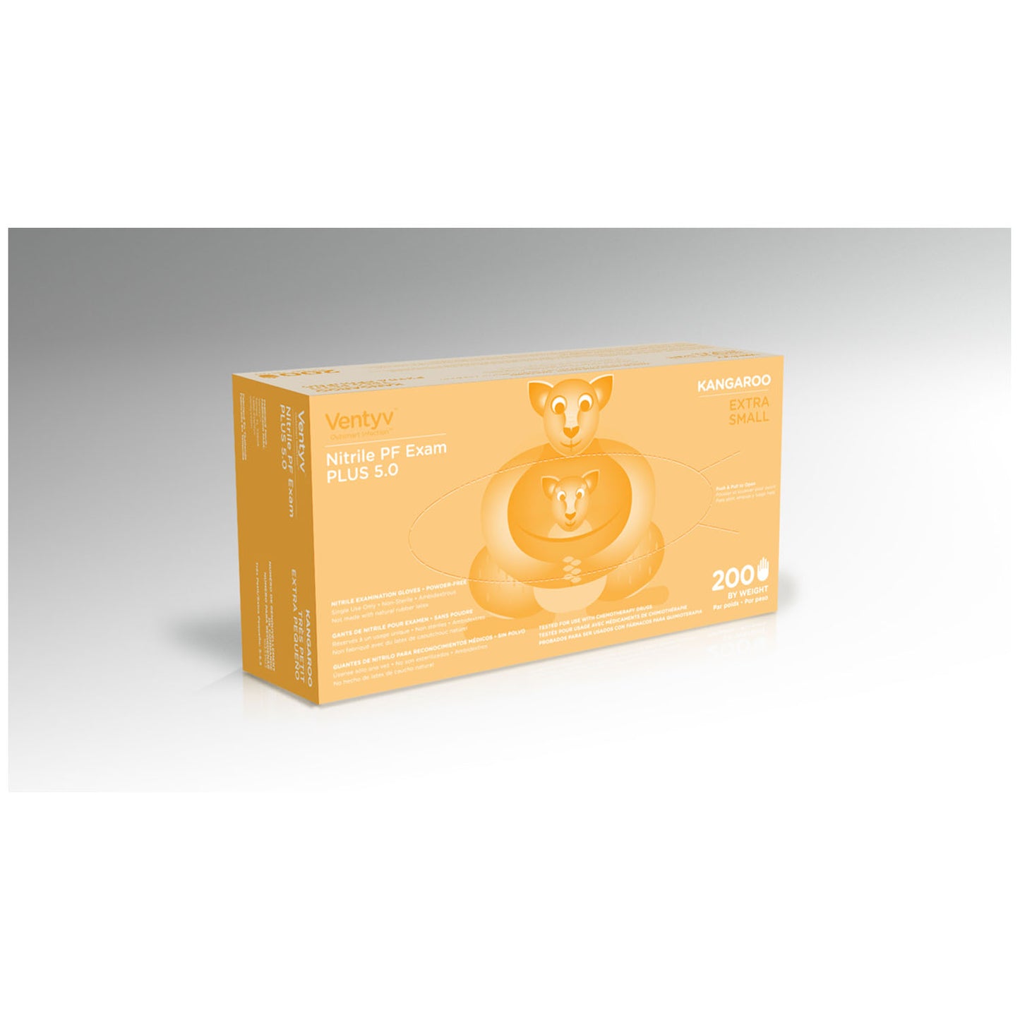 VENTYV NITRILE POWDER FREE EXAM GLOVE PLUS 5.0 (KANGAROO), 200 per box, 10 boxes per case