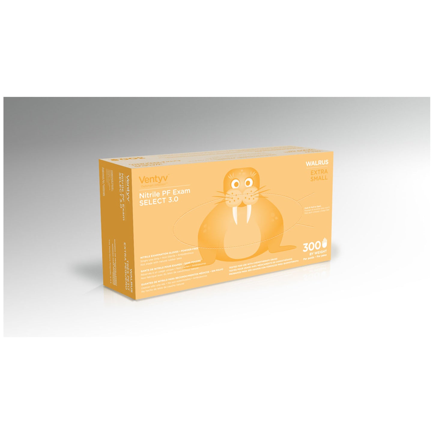 VENTYV NITRILE POWDER FREE EXAM GLOVE SELECT 3.0 (WALRUS), 300 per box, 10 boxes per case