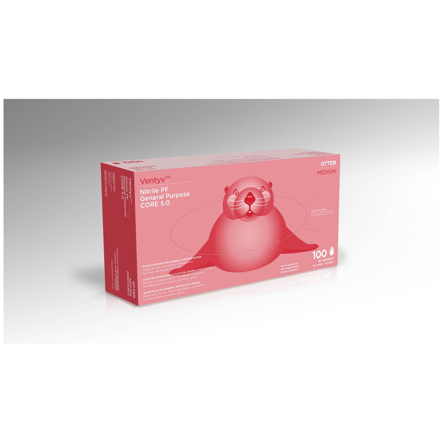 VENTYV CORE 5.0 NITRILE GENERAL PURPOSE GLOVES (OTTER), 100 per box, 10 boxes per case